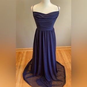 Navy blue glittery dress